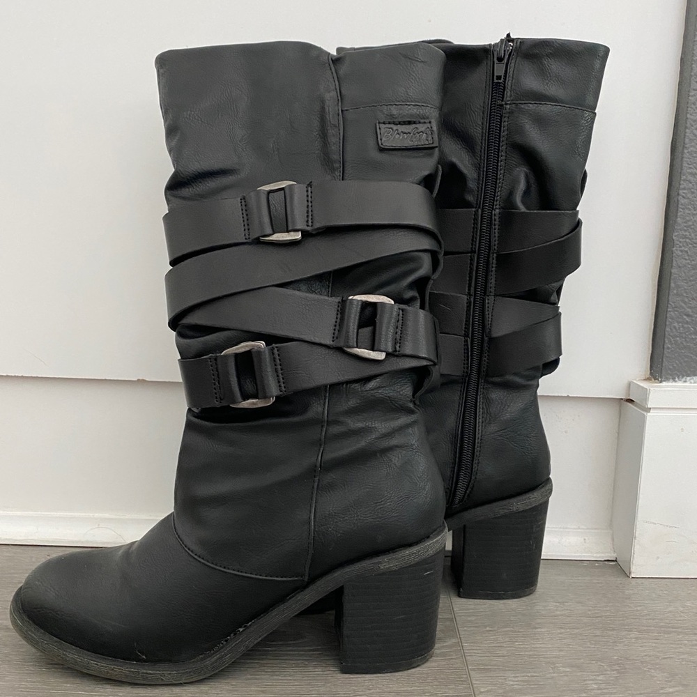 Blowfish Mid-Calf Black Boots